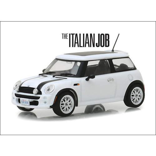 Greenlight Mini Cooper S 2003 white/black (The Italien Job) - Model car 1:43 Greenlight Mini Cooper S 2003 white/black (The Italien Job) - Model car 1:43