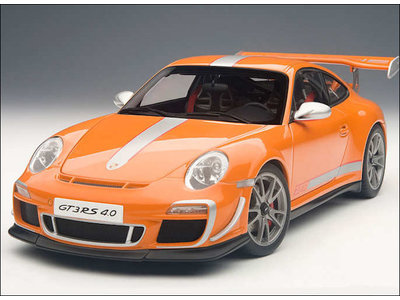 AUTOart  Porsche 911 GT3 RS 4.0 (997) oranje - Modelauto 1:18