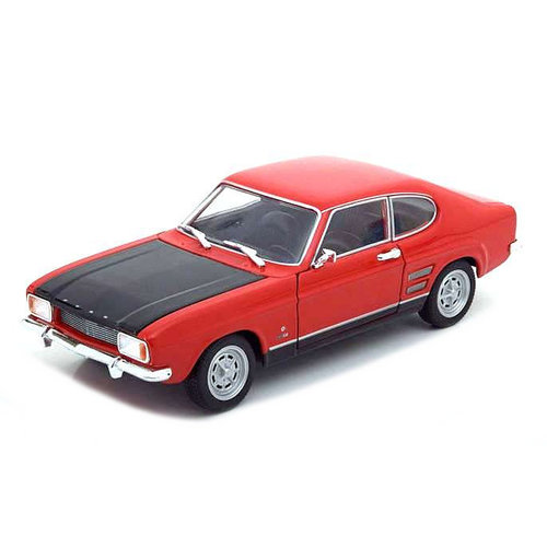 Welly  Ford Capri RS 1969 rot/schwarz - Modellauto 1:24