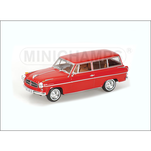 Minichamps  Borgward Isabella Break 1958 rood - Modelauto 1:43