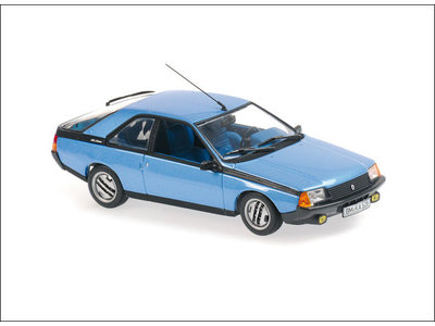 Maxichamps  Renault Fuego 1984 blauw metallic - Modelauto 1:43