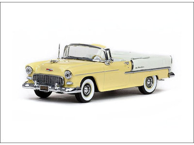 Vitesse  Chevrolet Bel Air Convertible 1955 geel/wit - Modelauto 1:43