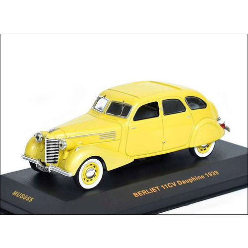 Ixo Models  Berliet 11CV Dauphine 1939 yellow - Model car 1:43