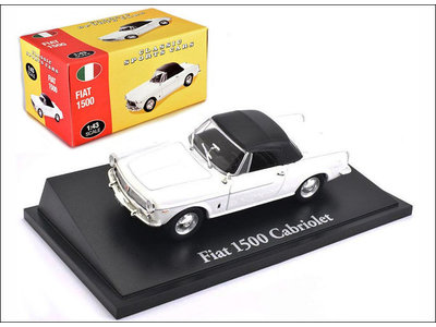 Atlas (Editions Atlas)  Fiat 1500 Cabriolet weiß - Modellauto 1:43