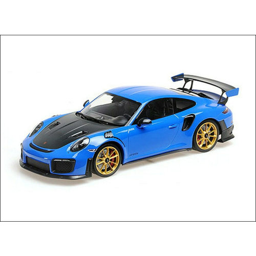 Minichamps  Modellauto Porsche 911 GT2 RS (991 II) 1:18 Weissach Package blau 2018 | Minichamps