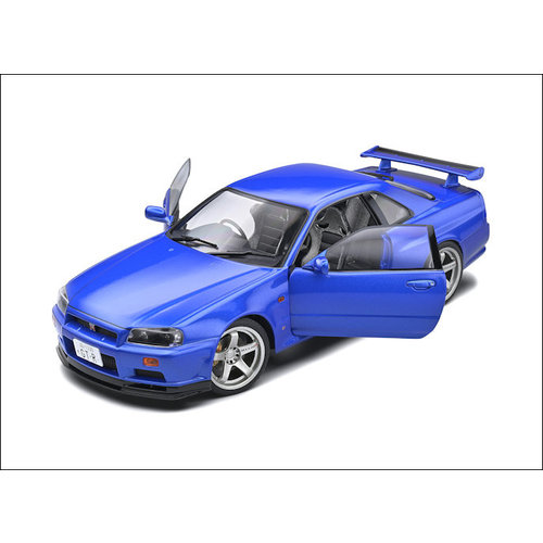 Solido  Modellauto Nissan Skyline GT-R (R34) 1:18 blau metallic 1999 | Solido