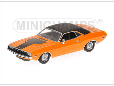 Minichamps  Dodge Challenger 1970 oranje - Modelauto 1:43