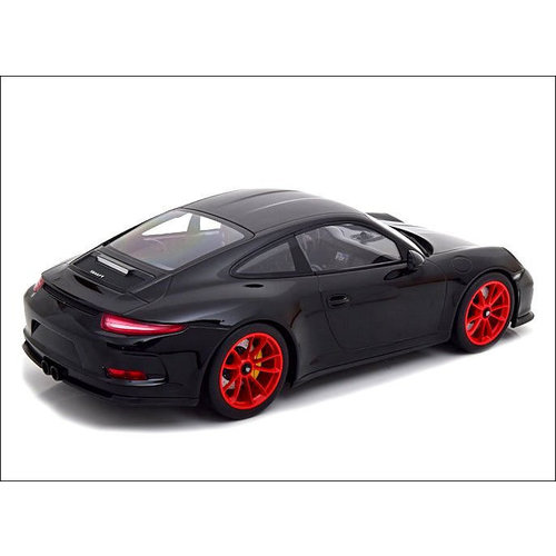 Minichamps  Model car Porsche 911 R 1:12 black with red rims 2016 | Minichamps