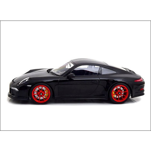 Minichamps  Modellauto Porsche 911 R 1:12 schwarz mit roten Felgen 2016 | Minichamps