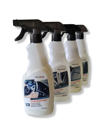 Mullrose Set 4 Stuks | Autopoets | Car Cleaners | 500ml | Spuitfles