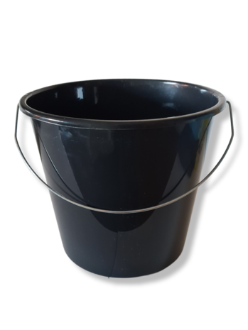Mullrose Plastic household bucket - 10 liter - black Mullrose Plastic household bucket - 10 liter - black