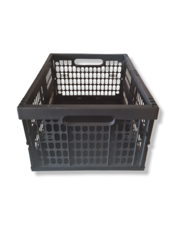 Mullrose Folding crate - 32 liter - anthracite/black Mullrose Folding crate - 32 liter - anthracite/black