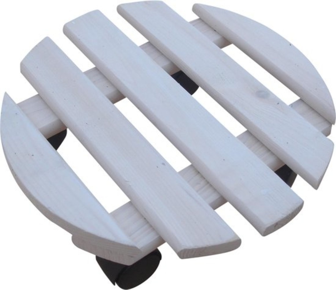 Mullrose Plant trolley - white wash - dia. 30cm Mullrose Plant trolley - white wash - dia. 30cm