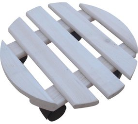 Mullrose Plant trolley - white wash - dia. 30cm Mullrose Plant trolley - white wash - dia. 30cm