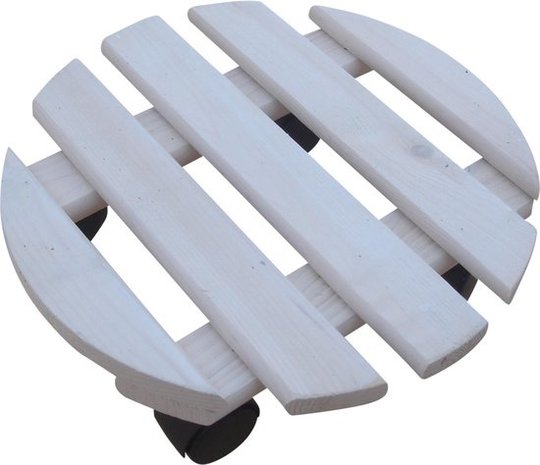 Mullrose Plant trolley - white wash - dia. 30cm Mullrose Plant trolley - white wash - dia. 30cm