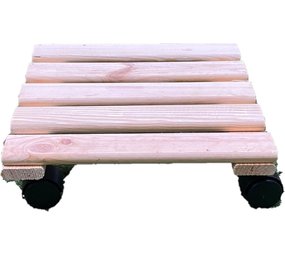 Mullrose Vierkante planten trolley hout 30x30cm Mullrose Vierkante planten trolley hout 30x30cm