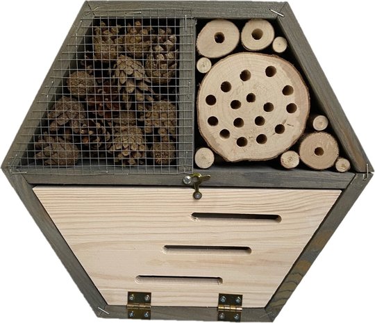 Mullrose Insect hotel - insect house - butterfly house - grey Mullrose Insect hotel - insect house - butterfly house - grey