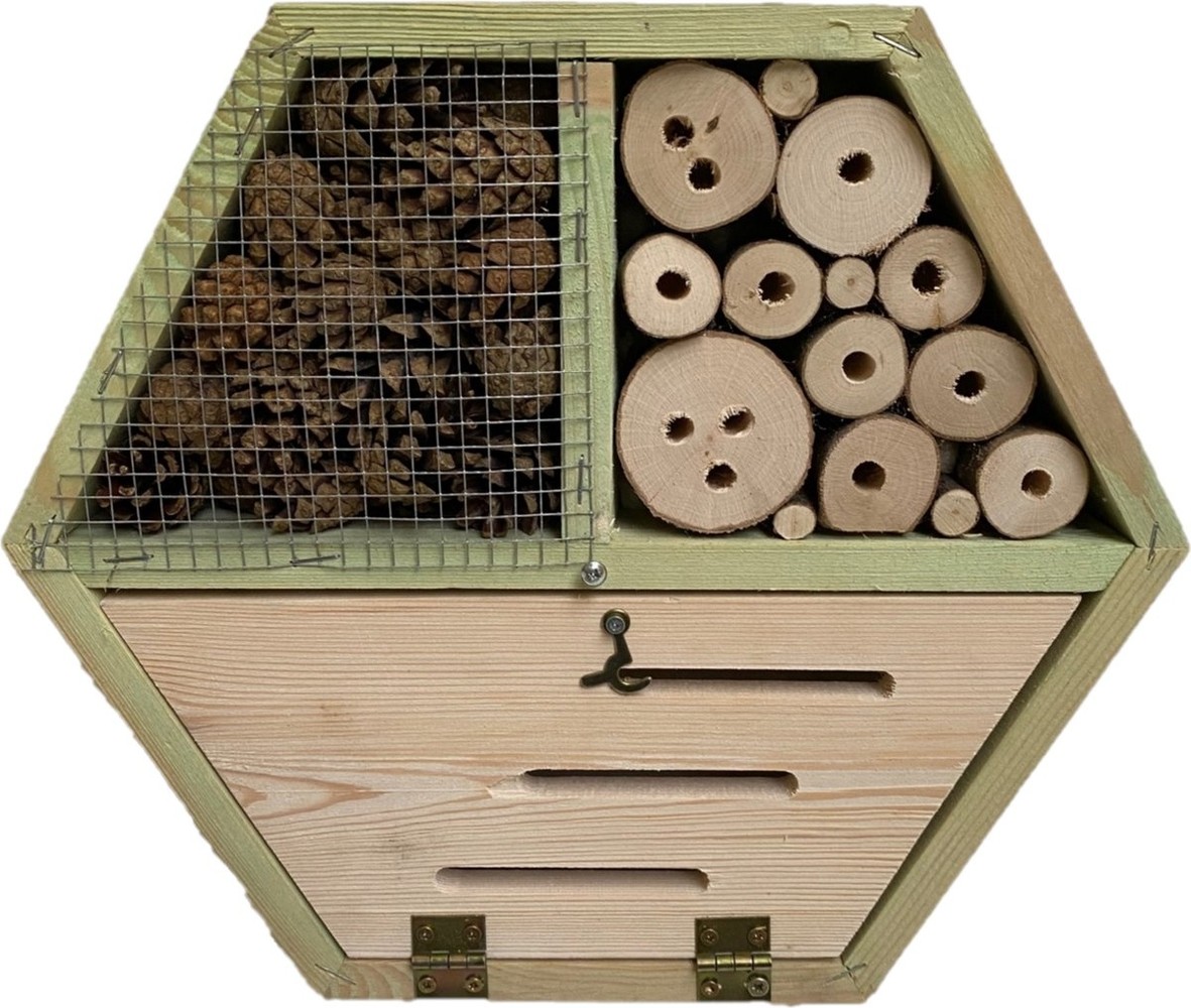 Mullrose Insectenhuis - Insectenhotel - Vlinderkast - groen Mullrose Insectenhuis - Insectenhotel - Vlinderkast - groen