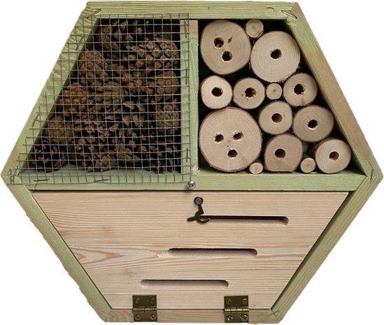 Mullrose Insectenhuis - Insectenhotel - Vlinderkast - groen Mullrose Insectenhuis - Insectenhotel - Vlinderkast - groen