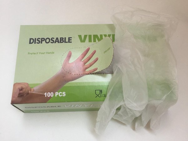 Mullrose Vinyl wegwerphandschoenen transparant poedervrij maat S doos 100 stuks