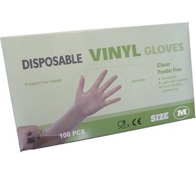 Mullrose Disposible vinyl gloves - size M - 100pc per box Mullrose Disposible vinyl gloves - size M - 100pc per box