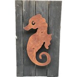 Mullrose Decoratief zeepaard op houten bord Mullrose Decoratief zeepaard op houten bord