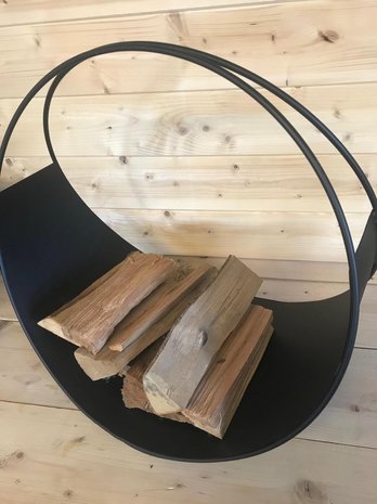 Mullrose Kaminholzaufbewahrung Metall schwarz