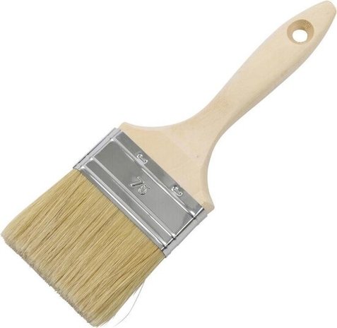 Mullrose Flachpinsel 70 mm - unlackierter Holzstiel Mullrose Flachpinsel 70 mm - unlackierter Holzstiel