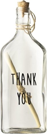 Gusta Gusta - message in a bottle - thank you - 9x5x25cm Gusta Gusta - message in a bottle - thank you - 9x5x25cm