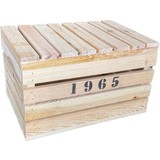 Mullrose Holzkiste Natur '1965' 47x32x28cm