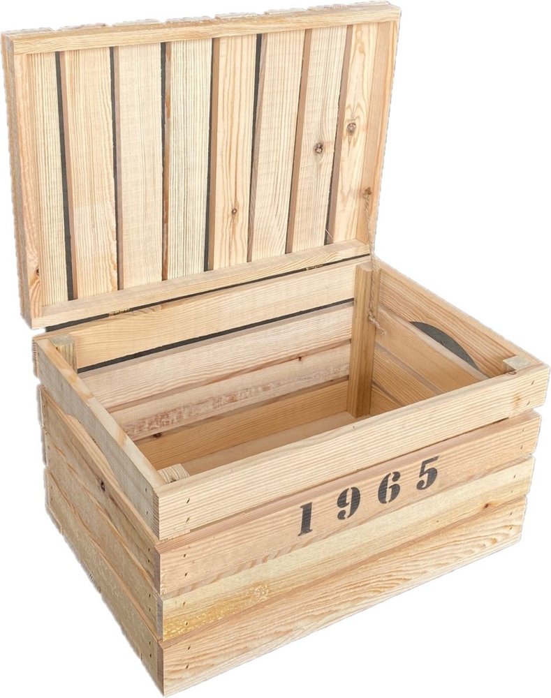 Mullrose Wooden box - natural - 1965 - 47x32x28cm