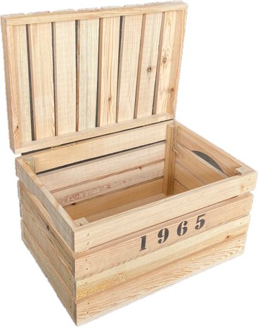Mullrose Wooden box - natural - 1965 - 47x32x28cm