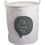 Gusta Gusta - Aufbewahrungskorb - Weiß Blau mit Text - Durchm. 38 x 45 cm Gusta Gusta - Aufbewahrungskorb - Weiß Blau mit Text - Durchm. 38 x 45 cm