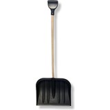 Mullrose Plastic snow shovel with wooden handle- grey Mullrose Plastic snow shovel with wooden handle- grey