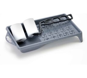 Mullrose 2X Paint roller 5 cm with plastic bracket in paint tray Mullrose 2X Paint roller 5 cm with plastic bracket in paint tray