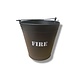 Mullrose Sturdy Black Fire Bucket with FIRE Print - 57cm High | Create a Stylish Fire Experience Mullrose Sturdy Black Fire Bucket with FIRE Print - 57cm High | Create a Stylish Fire Experience