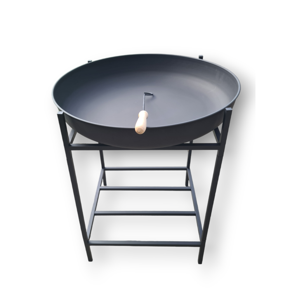 Fire table Fire bowl Black H70 cm. Mullrose