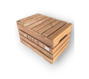 Mullrose Holztruhe im Vintage-Look - Aufdruck 1965 für nostalgischen Charme