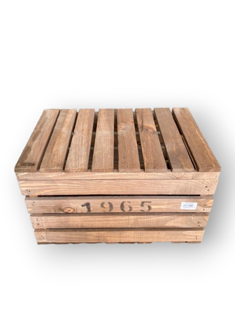 Mullrose Wooden Vintage-Look Chest - 1965 Imprint for Nostalgic Charm