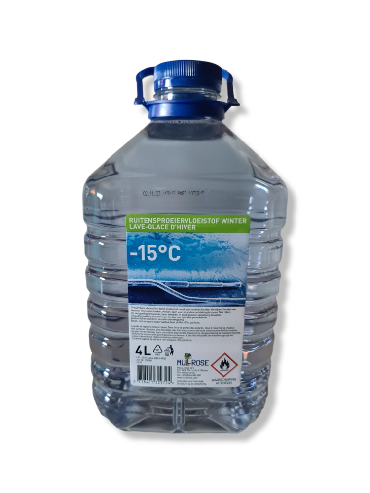 Mullrose Windscreen washer fluid -15C - 4 liter Mullrose Windscreen washer fluid -15C - 4 liter
