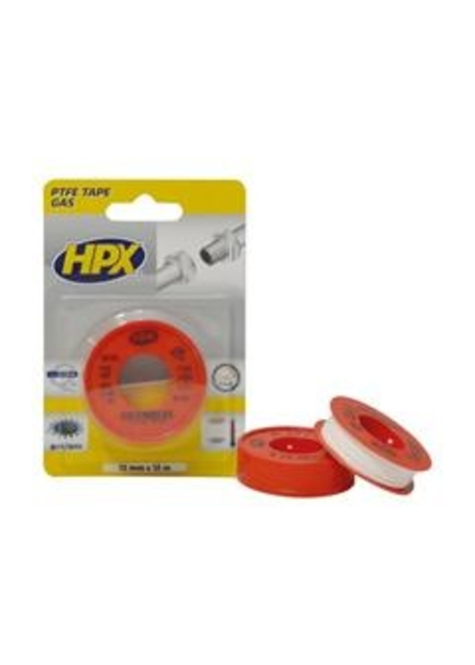 HPX HPX Afdichtingstape -GAS-, wit 12mm x 12m. (EN 751-3)