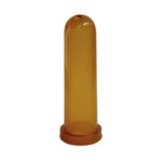 Kalverspeen latex ROND GAT honingkleur 10cm