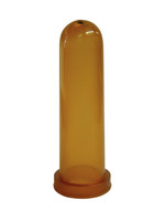 Kalverspeen latex ROND GAT honingkleur 10cm