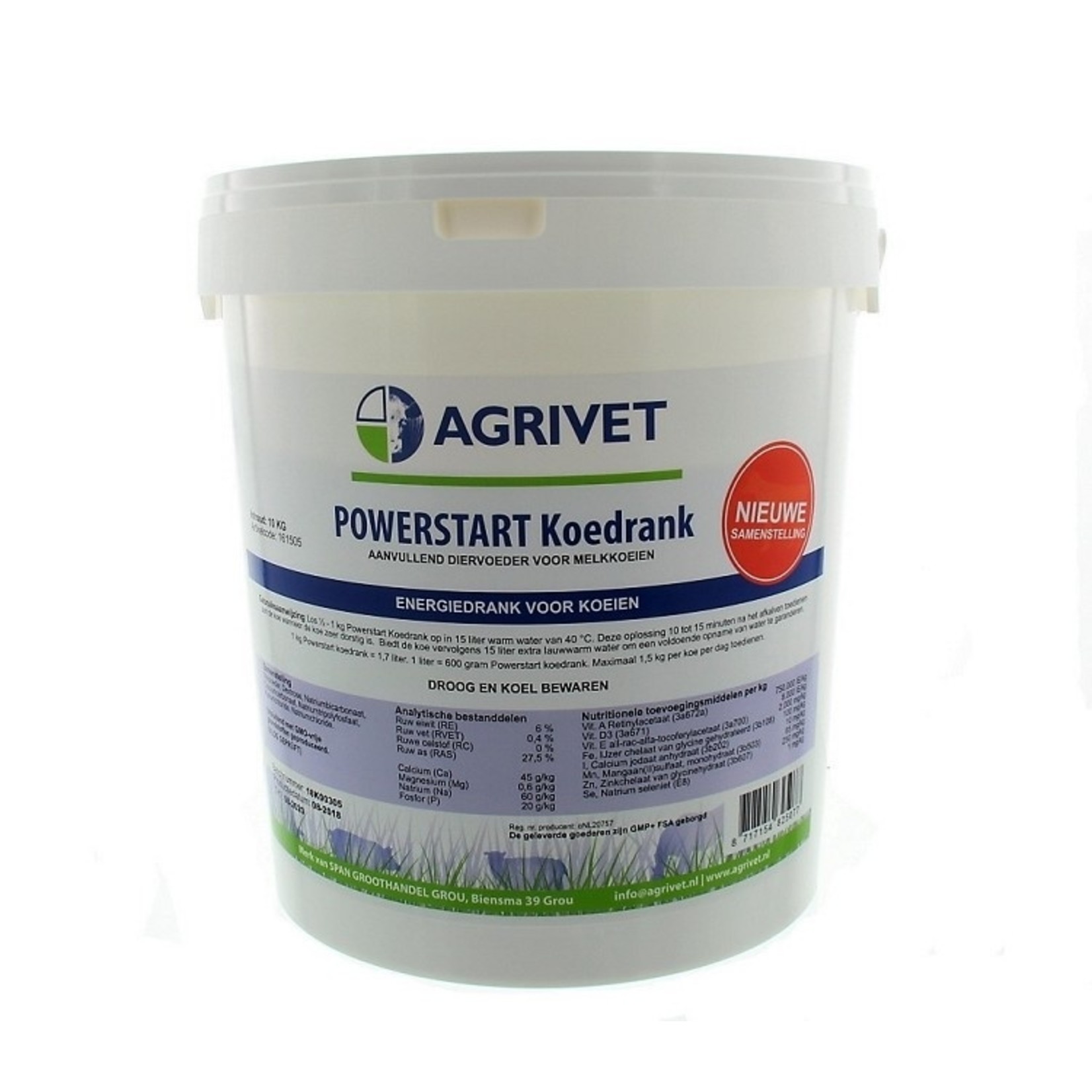 Agrivet POWERSTART KOEDRANK AGRIVET 10KG.