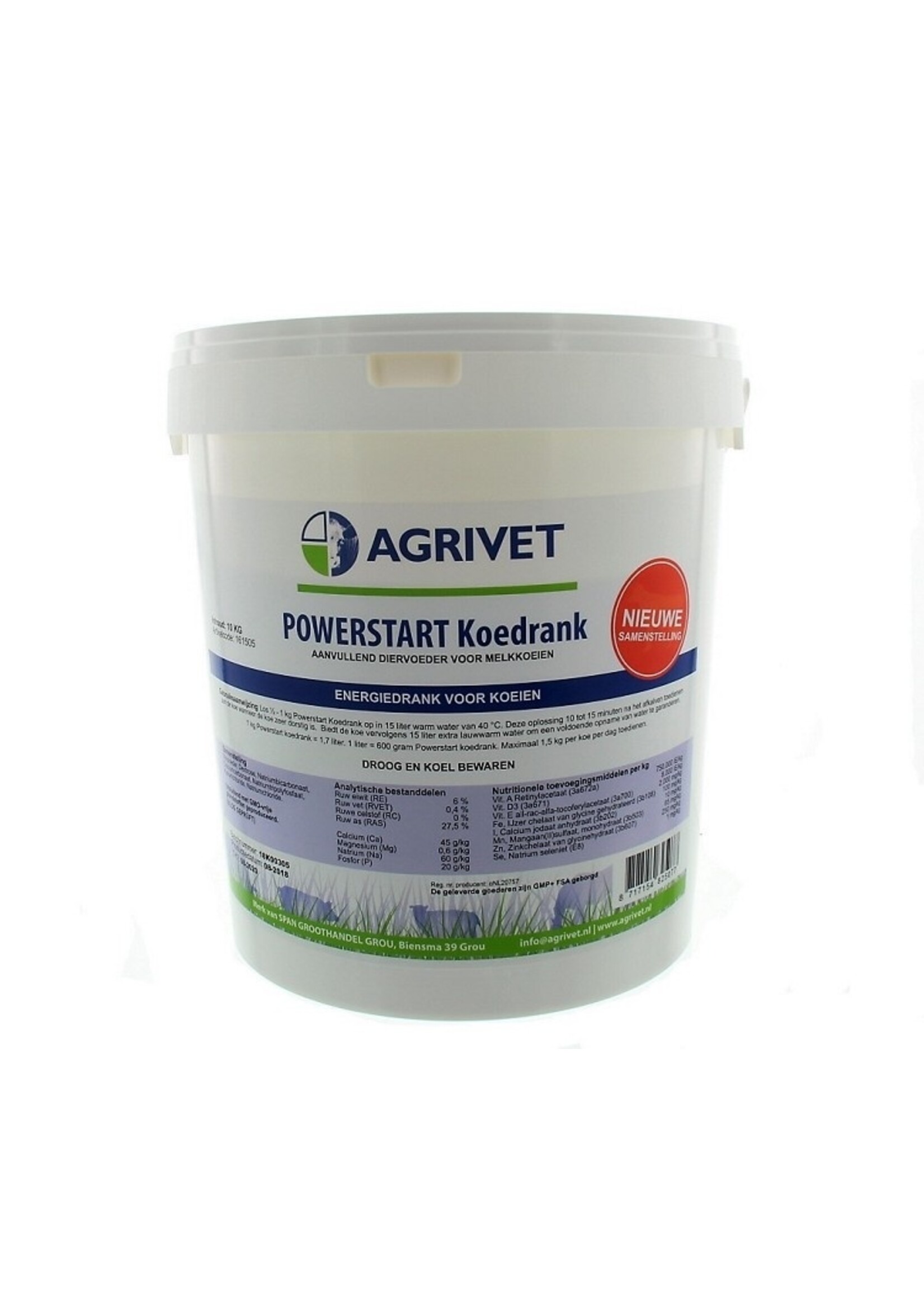 Agrivet POWERSTART KOEDRANK AGRIVET 10KG.