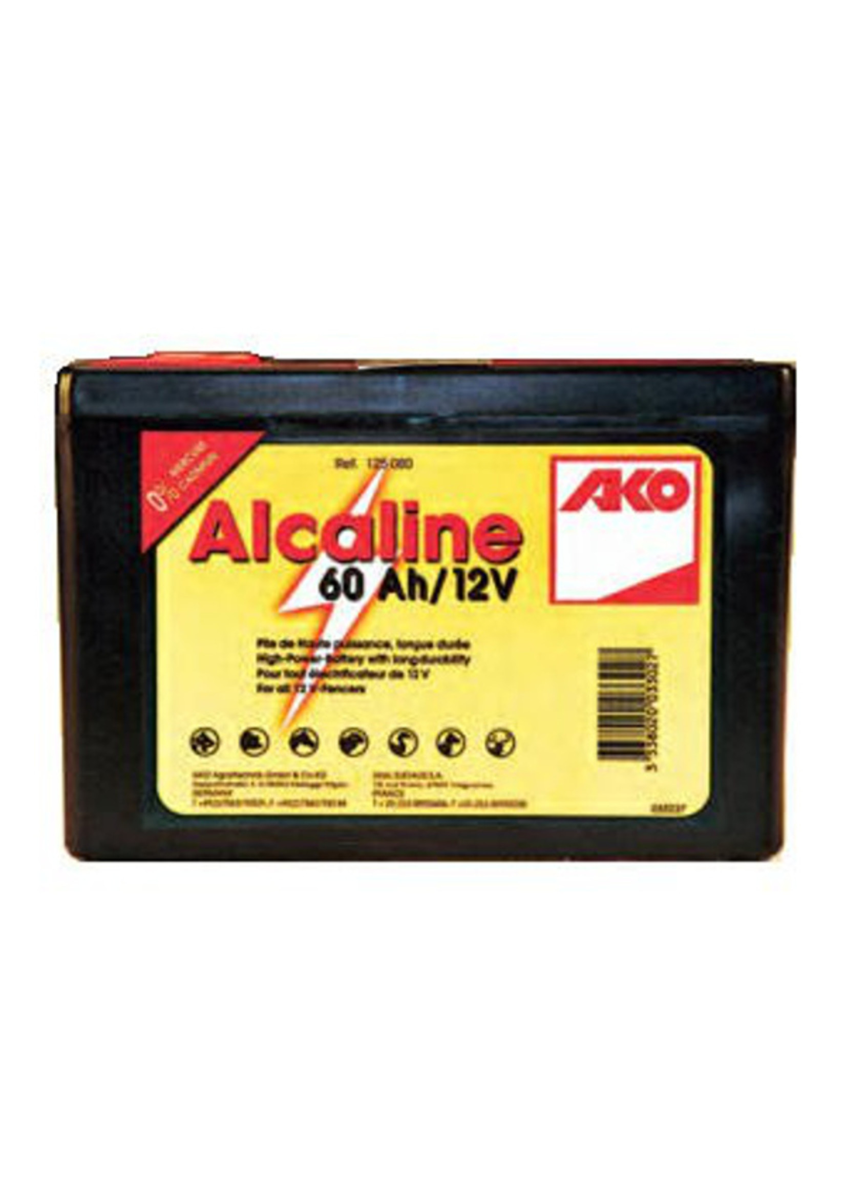 AKO Afrastering AKO ALKALINE droge batterij 12 V, 60 Ah