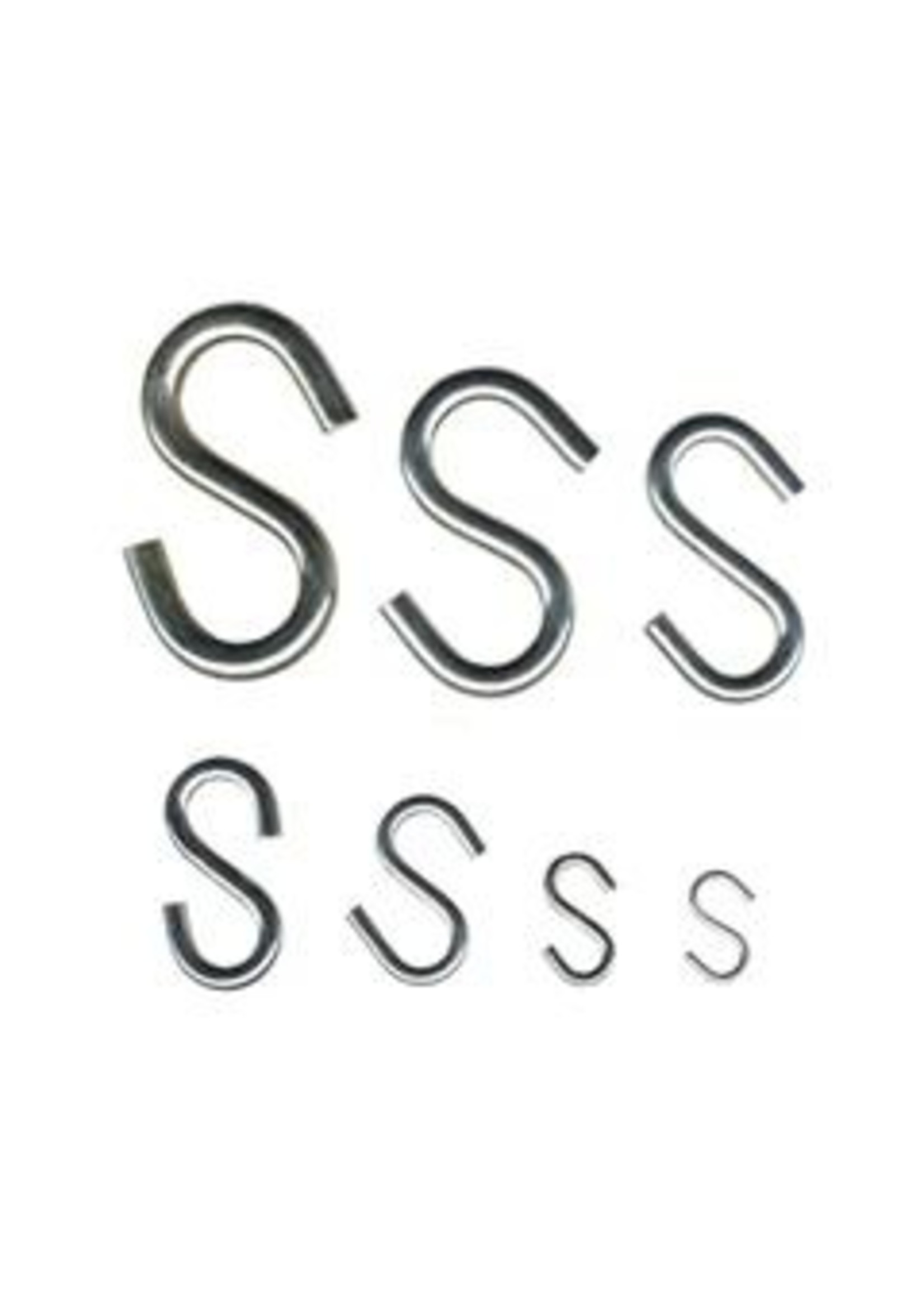 S-haak, glans verzinkt mt. 3mm t/m 10mm