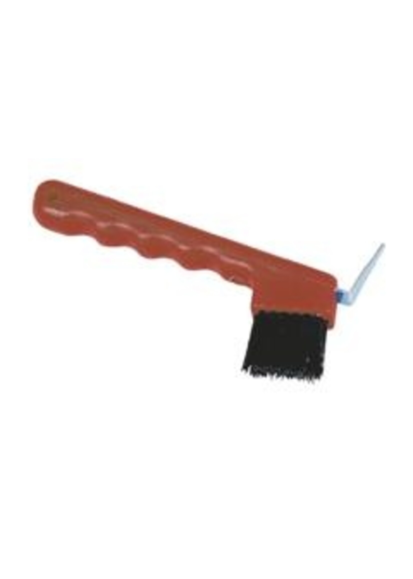Hoevenkrabber met borstel, kunststof ROOD