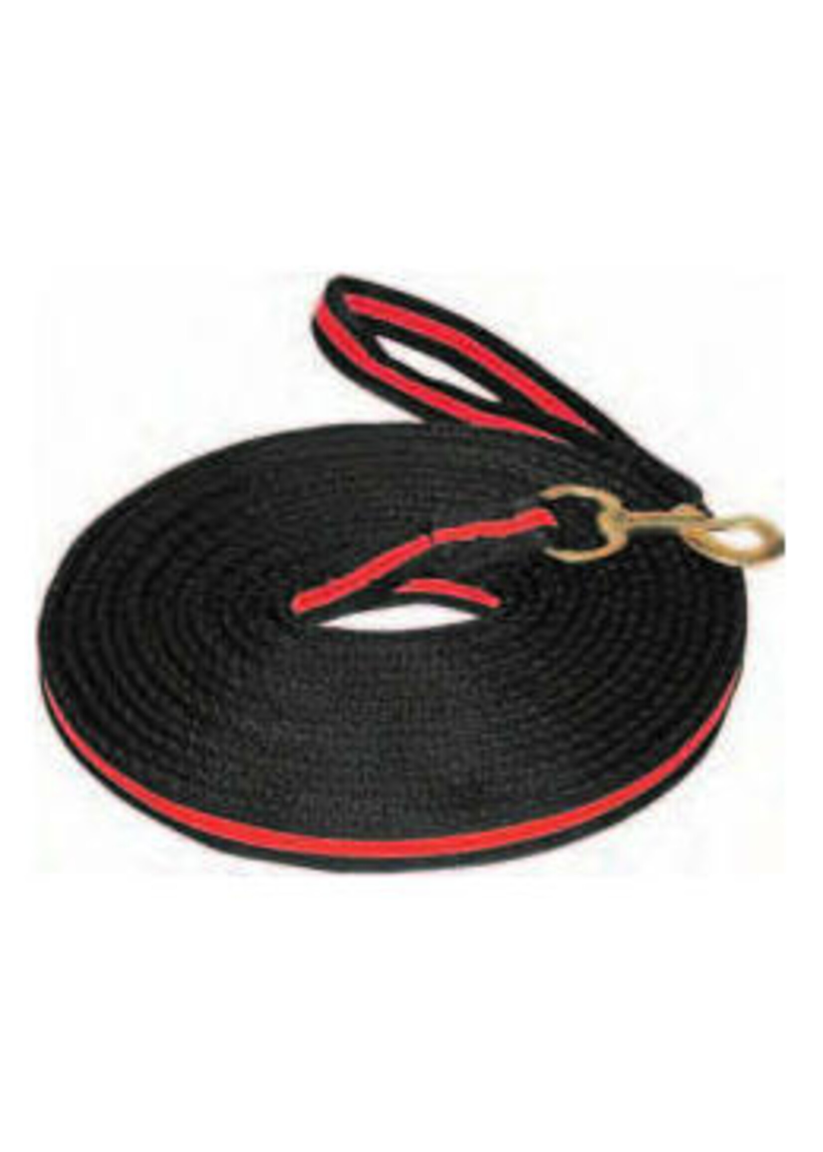 Longeerlijn SOFT zwart/rood 8.00m