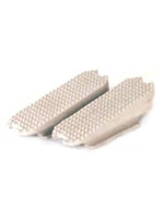 Stijgbeugelinleg schuin, rubber, wit 12cm